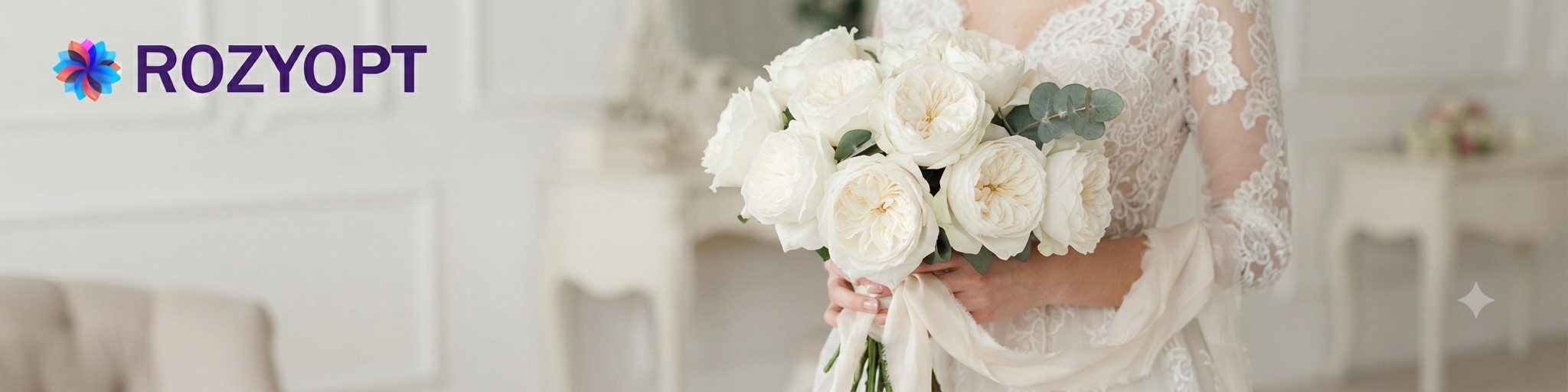 Классический белый букет (сорт 'White O'Hara')